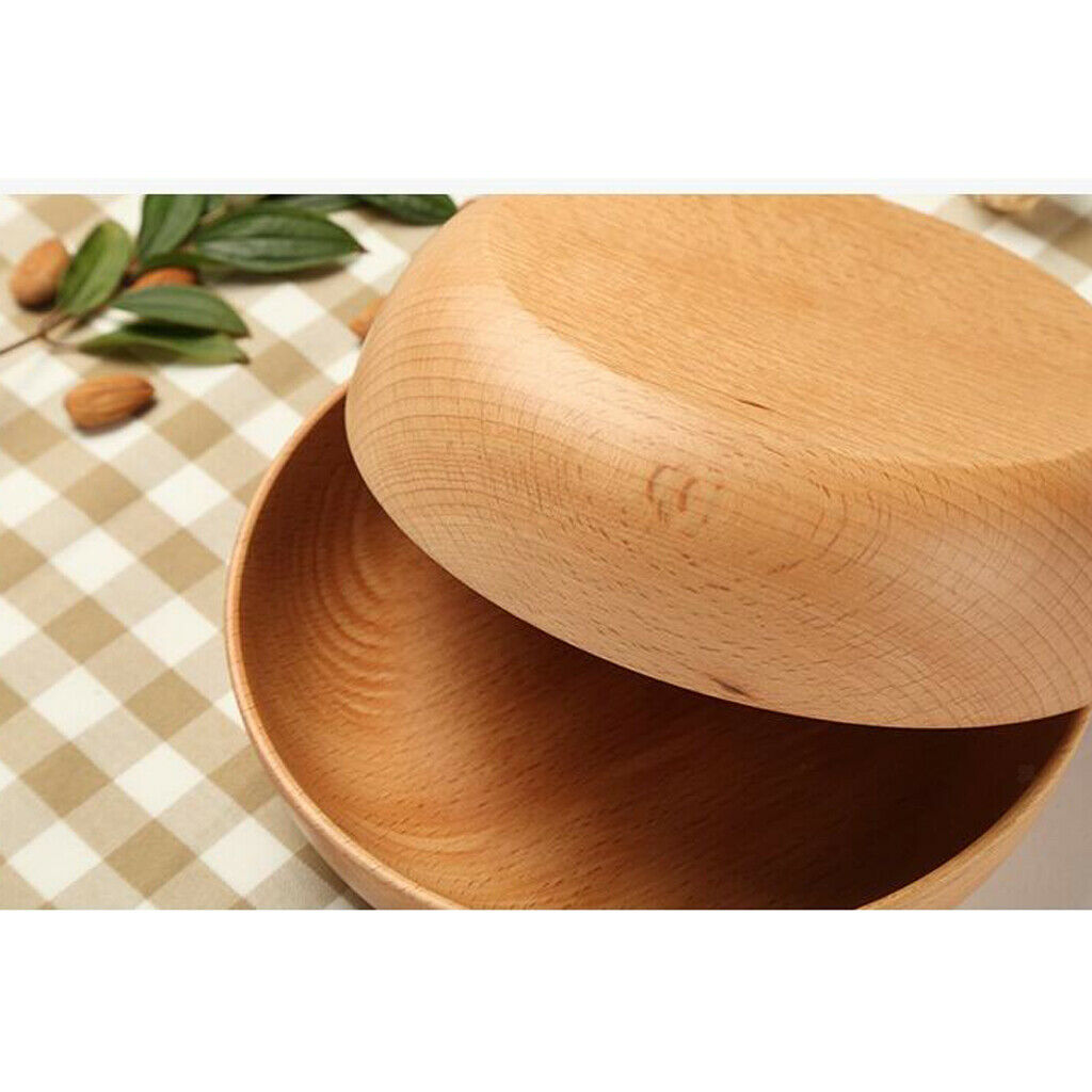 2 Pcs Wood Bowl Snack Serving Dinner Bowls Japanese Style 6" Tableware