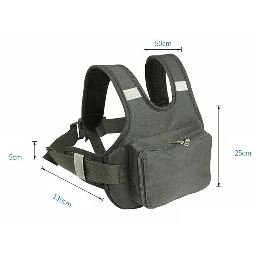 Motorcycle Child Kid Safety Seat Strap Baby Harness Belt Reflective Black