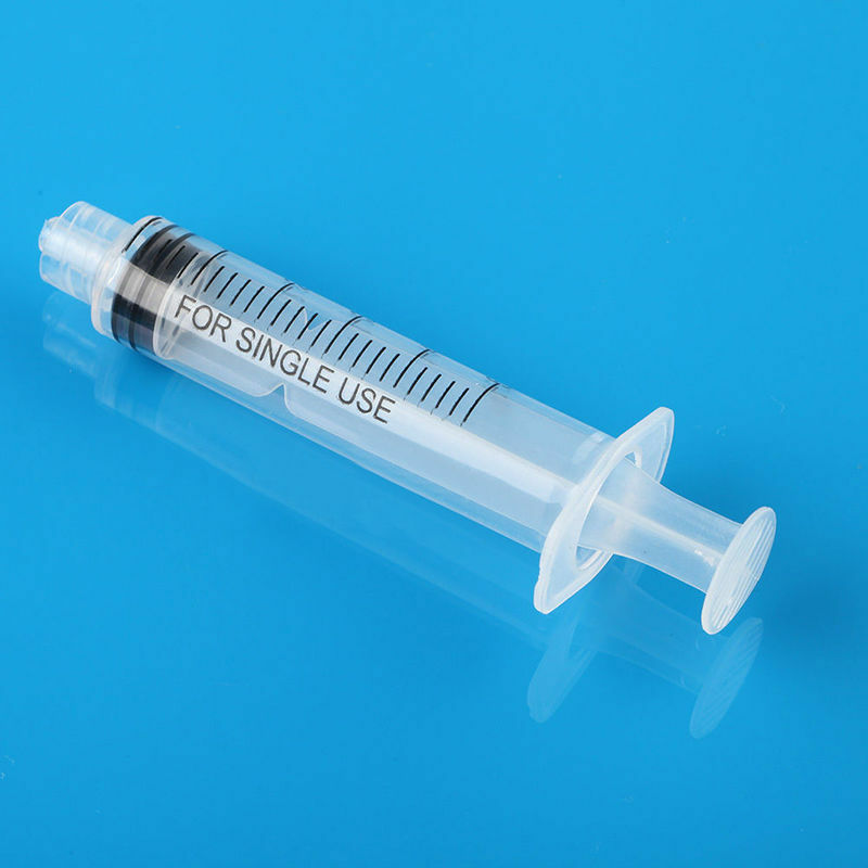 2x 5ml Syringe Crimp Sealed-Blunt Chemical Tips 1'' For Liquid Glue Oil Ink