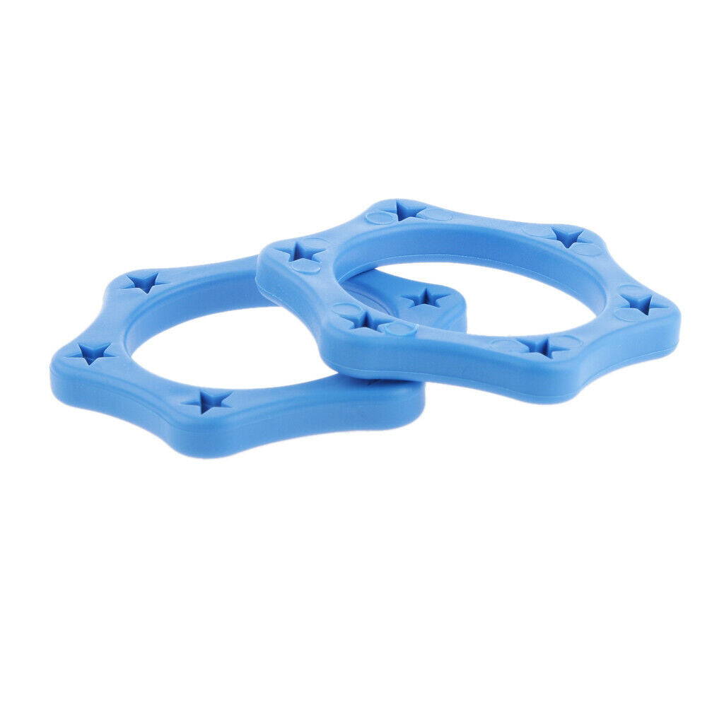 Almencla Hexagon Microphone Shockproof Protection Anti-slip Ring Blue