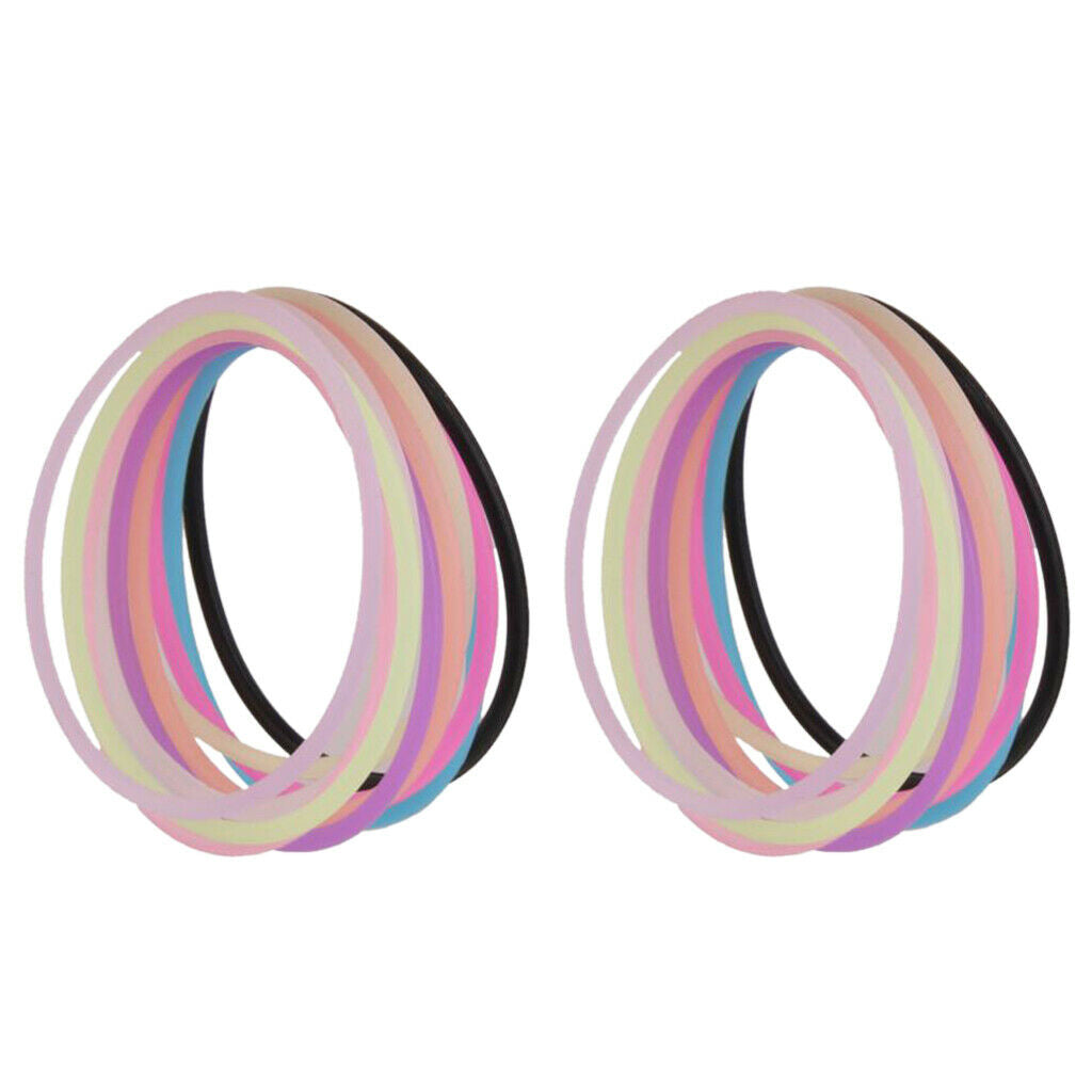 10pcs Elastic Silicone Women Girl's Hair Rope