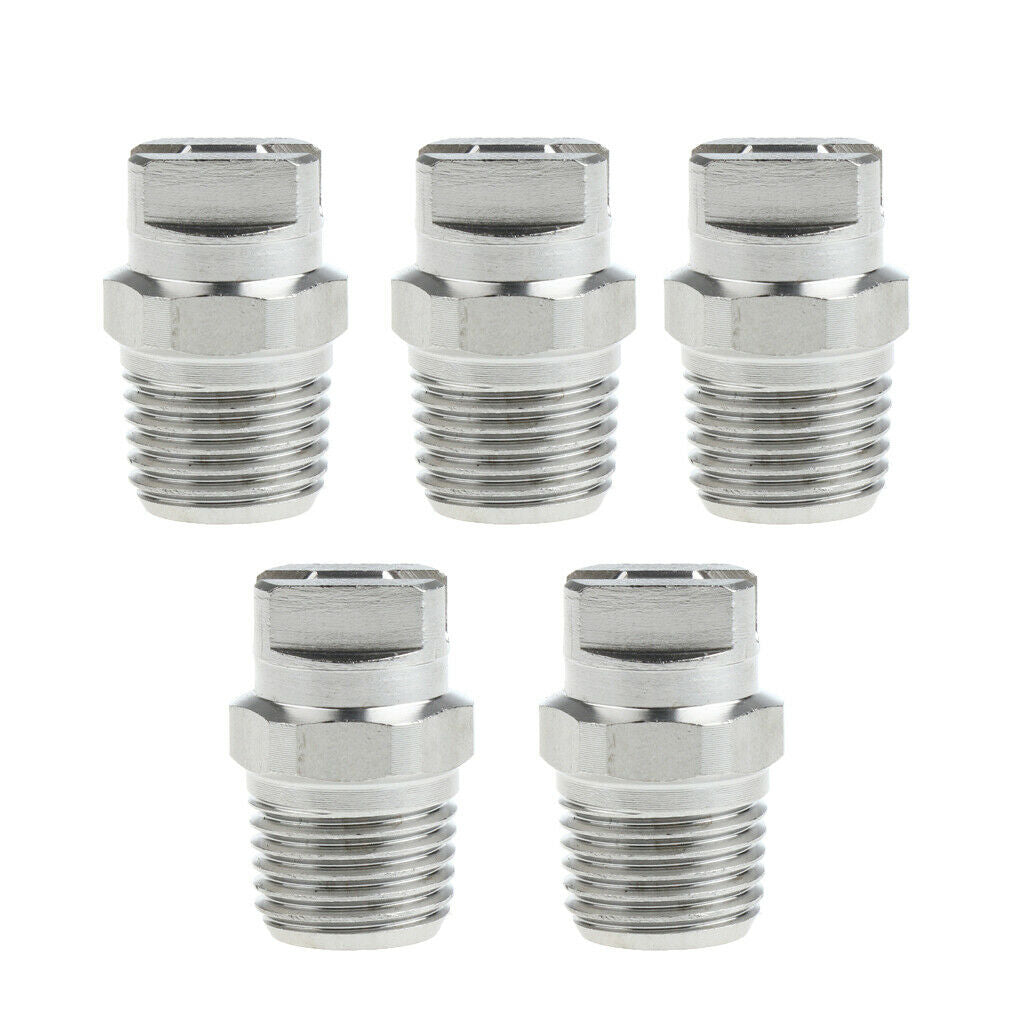 5 Pack High Pressure Spray Nozzle 1/4" Sprayer Fan Nozzles Pressure Washer