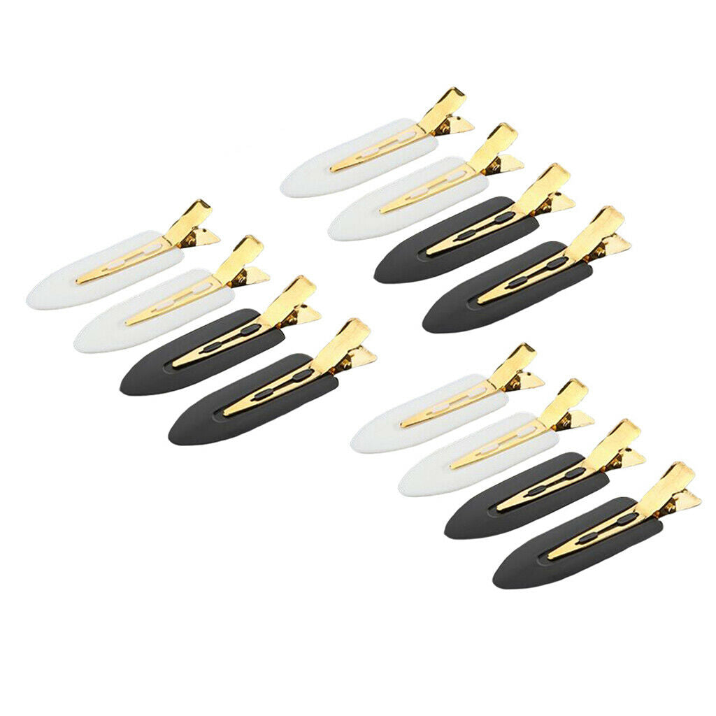 12 Pieces Plastic No Bend Hair Clips No Mark Headwear Girls Makeup Clamps