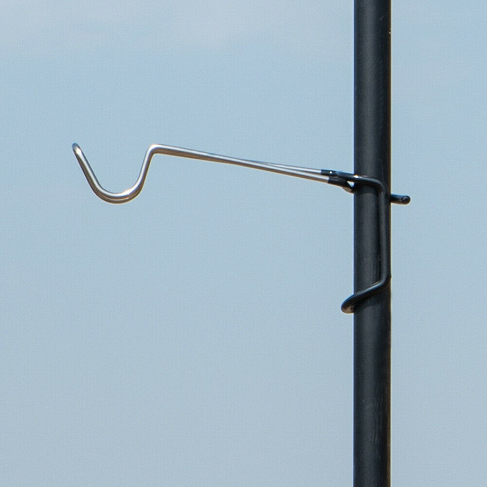 Outdoor Aluminum Alloy Tent Pole Lamp Holder Hook Camp Lantern Hanger Black @