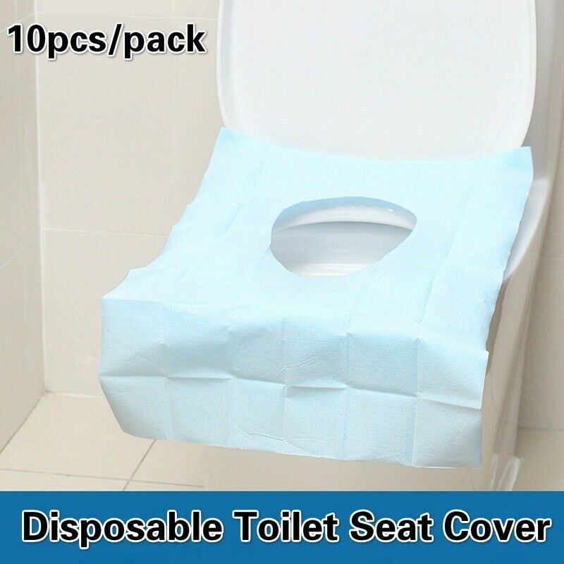 10Pcs/Pack Disposable Toilet Seat Cover Paper Pad Bathroom Travel Accessory New
