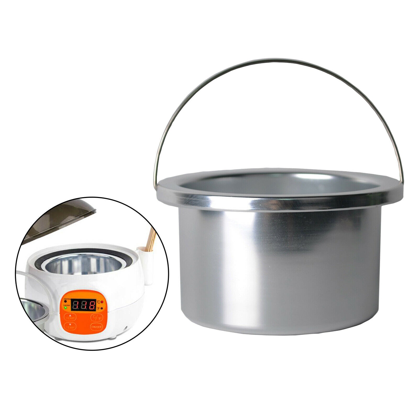 Inner Pot w/Handle Replacement Melting Pot for Salon Spa Home