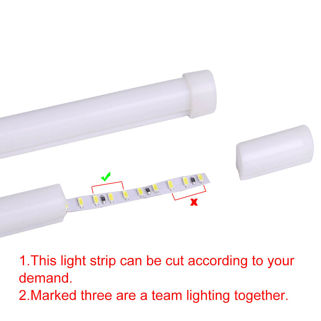 2pcs LED Yellow Car Flexible DRL Daytime Running Light Strip Soft Tube Lamp An