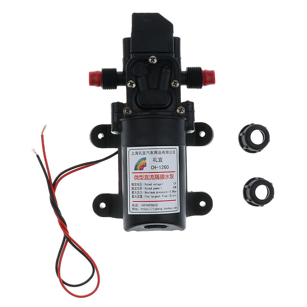5L/min Electric Water Pump - High Pressure Diaphragm Water Pump Sprayer - Car