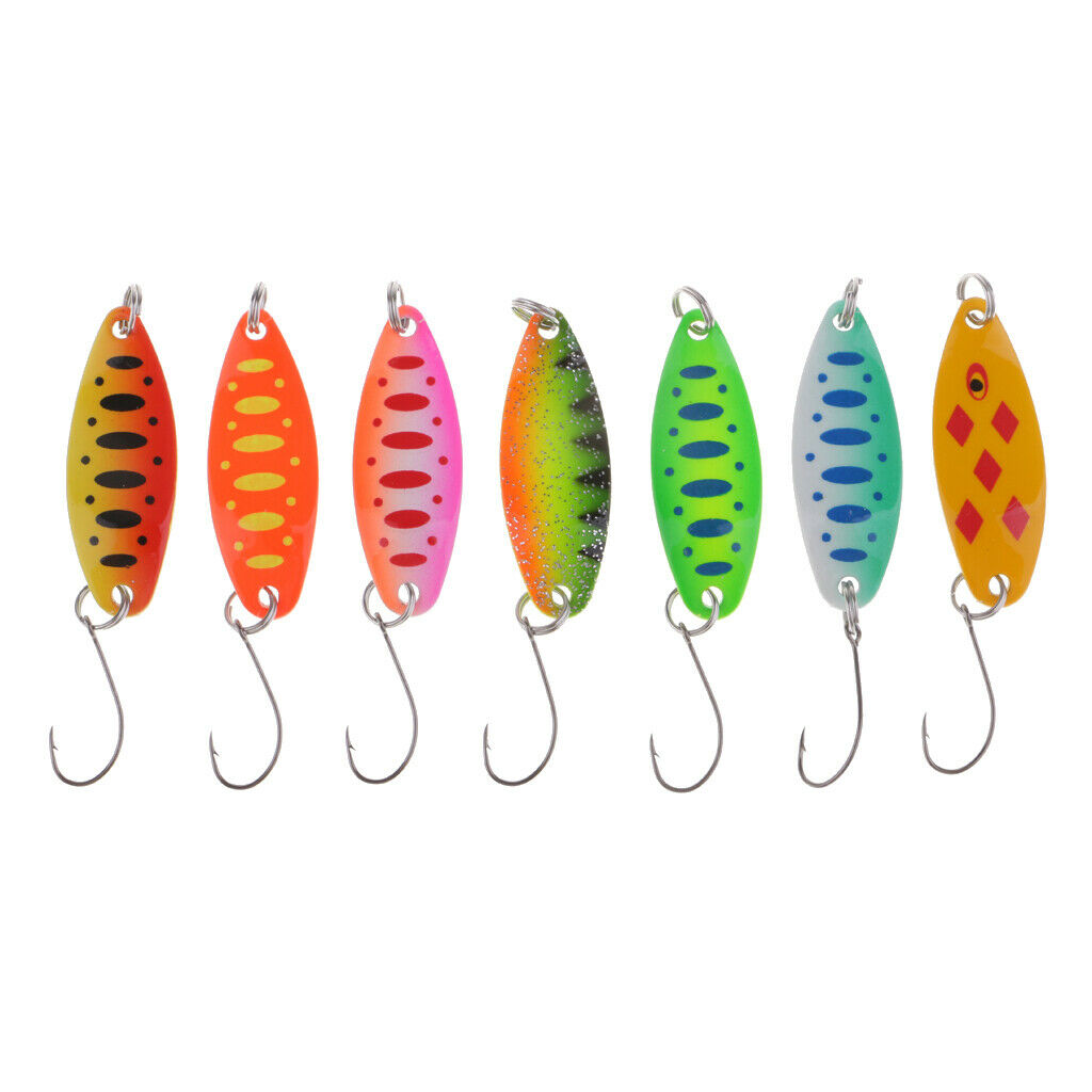 7Pcs   High   Reflective   Fishing   Spoon   Lures   Metal   Sequins   Baits   w