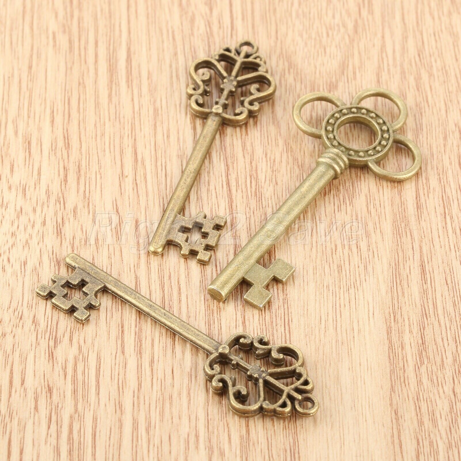 10pcs 2 Style Skeleton Key Charms Pendants Gift Jewelry Findings Wedding Favors