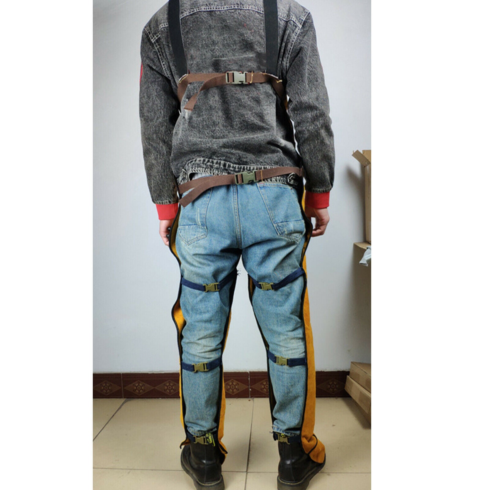 Welding Clothing Welding Apron with Pockets Heat & Flame Protaction Yellow