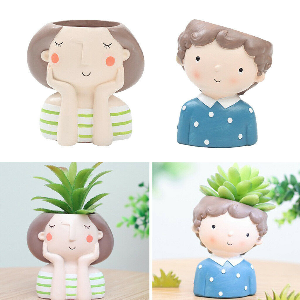 2 Pack Plant Pot Planter Display Flowerpot Garden Outdoor Indoor Decor