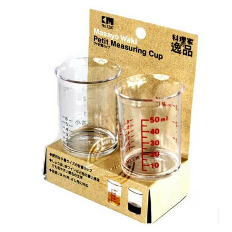 2pcs High Quality Plastic Measuring Cup Clear Scale Show Transparent M.l8