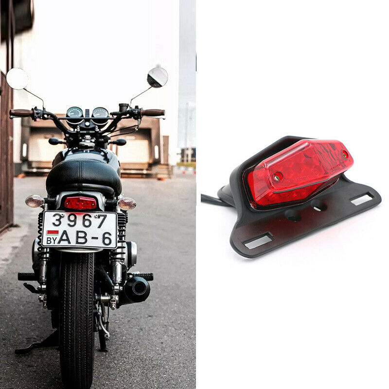 12V LED Motorcycle Turn Signal Tail Light Fender Edge Brake License Plate Lamp