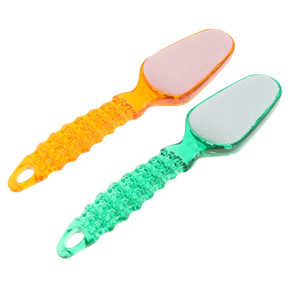 2Pcs Foot Rasp Callus Remover Grinder Tools Foot Scrubber Orange+Green