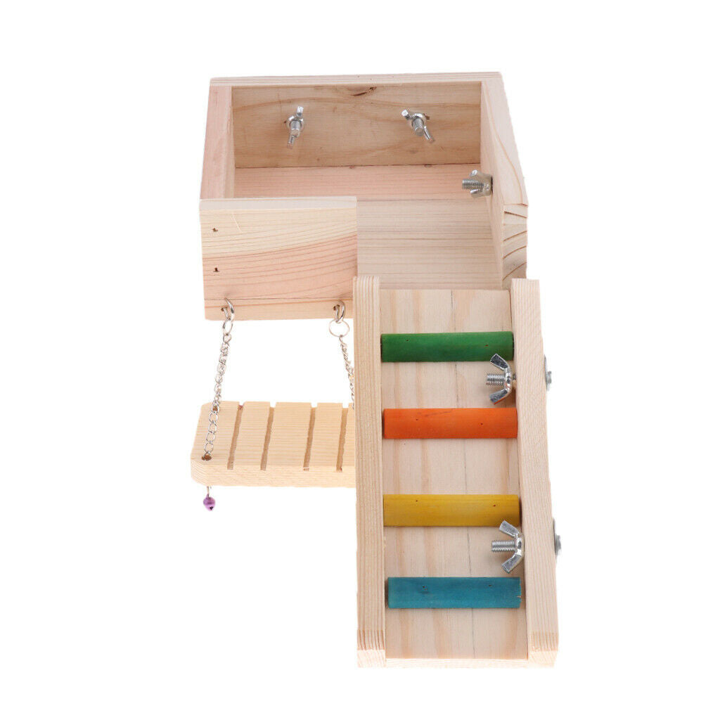 Wooden Ladder Platform for Mouse, Chinchilla, Rat, Gerbil and Dwarf Hamster
