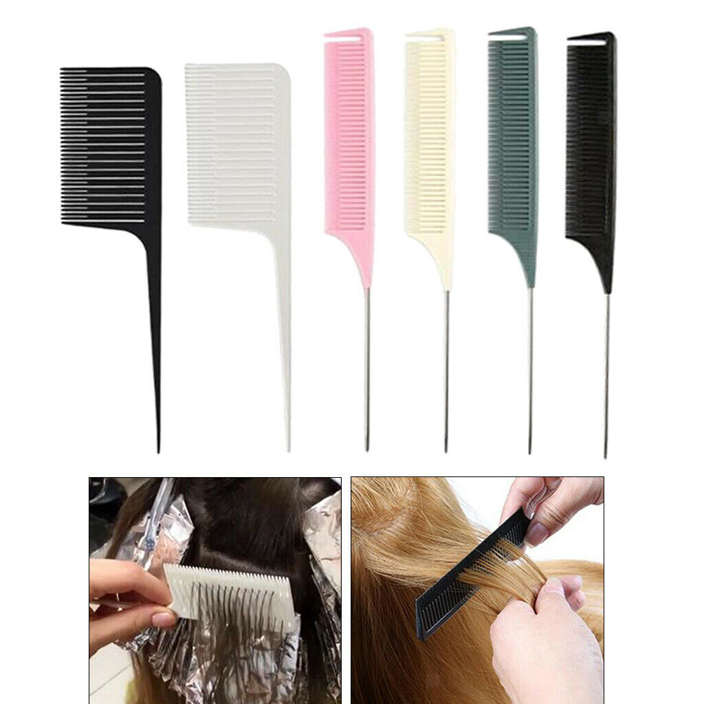 6 Pieces Sectioning Weave Highlighting Foiling Hair Comb Highlight Salon