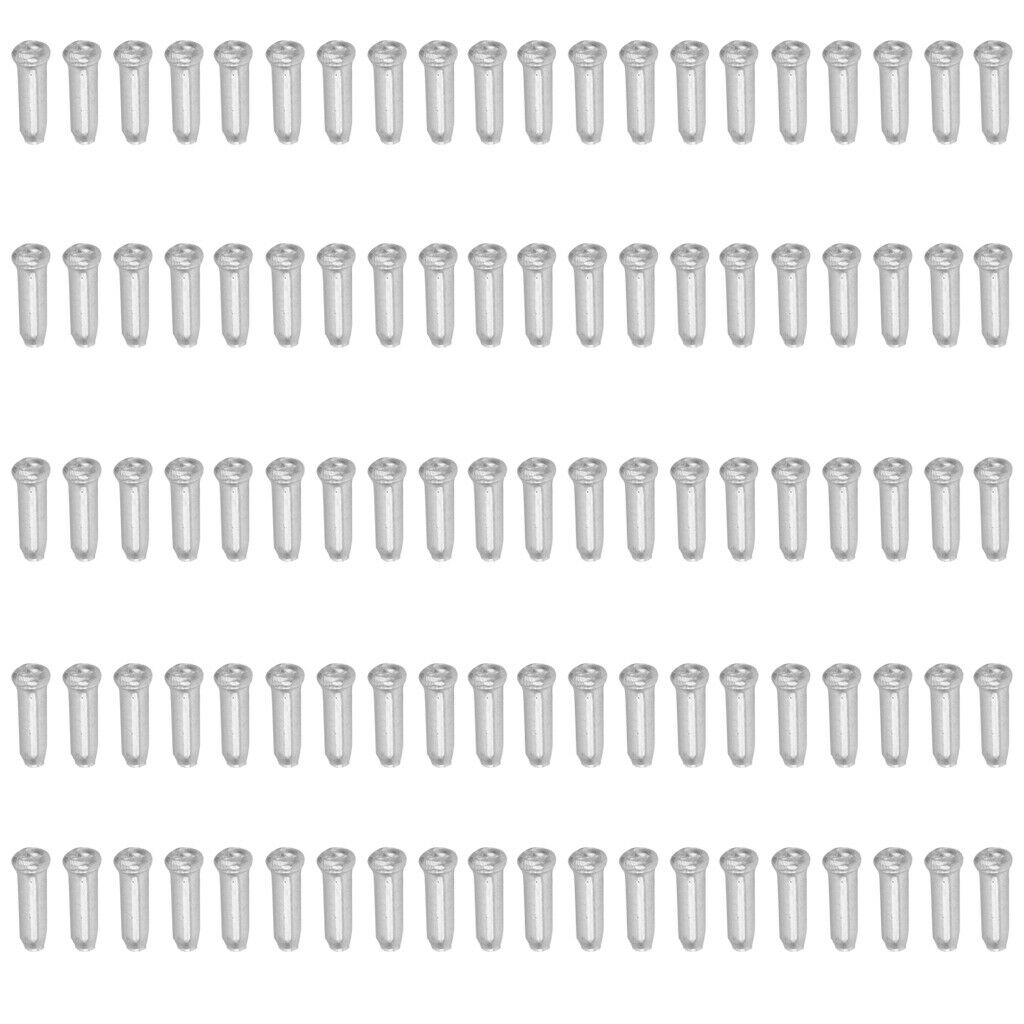 100Pcs Alloy Premium 10mm Bike Cable End Caps Road Shifter Ends Crimps