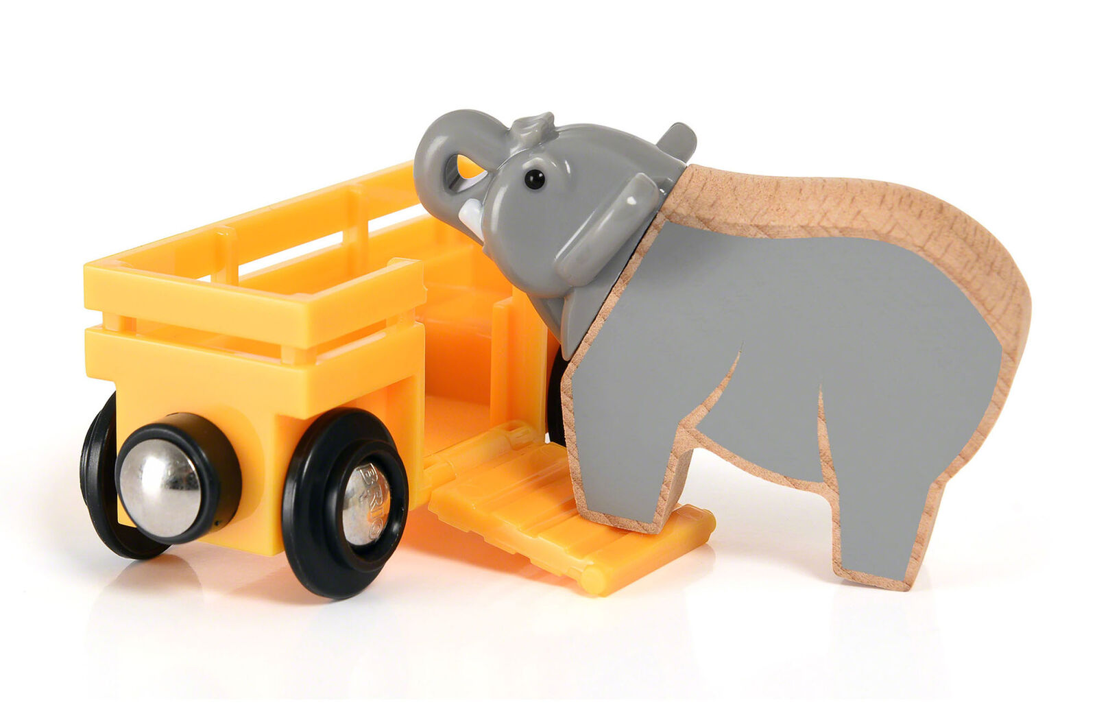 33969 BRIO WORLD Safari Wagon & Elephant Wooden Plastic Magnetic Train Railway