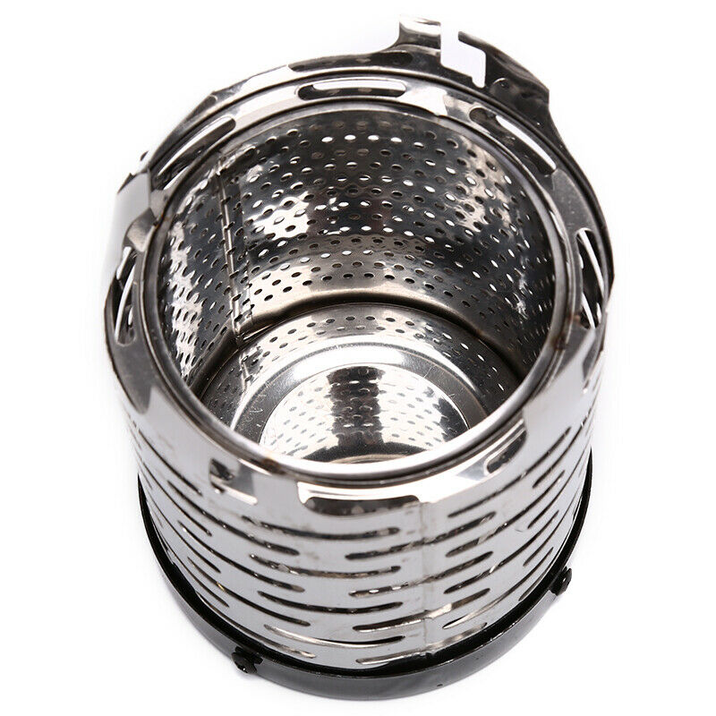 Stainless Steel Portable Mini Camping Warmer Heater Cap Outdoor Gas Stove  Tt