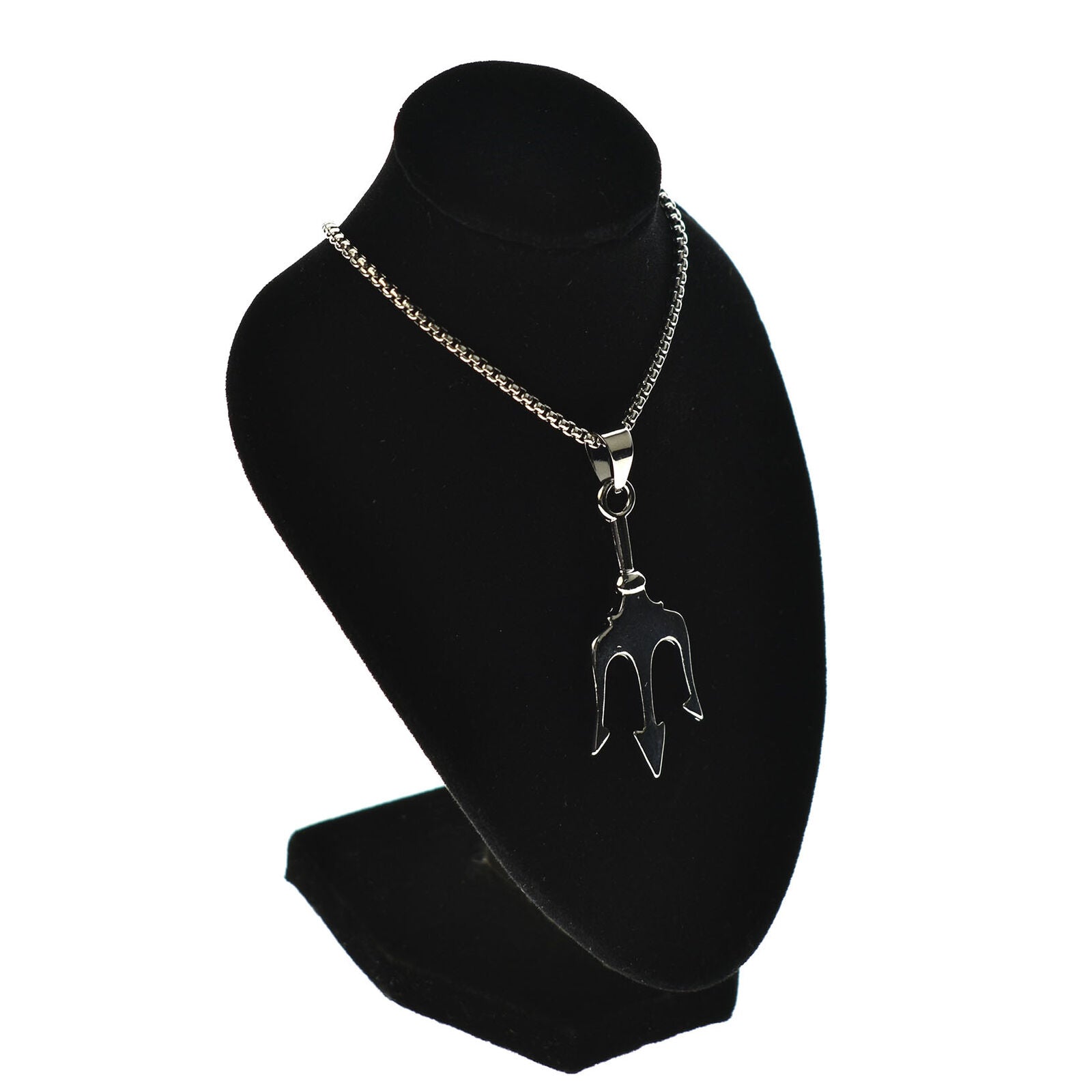 Stylish Neptune Trident Pendant Men Necklace Viking Father Day Gift Boxing Chain