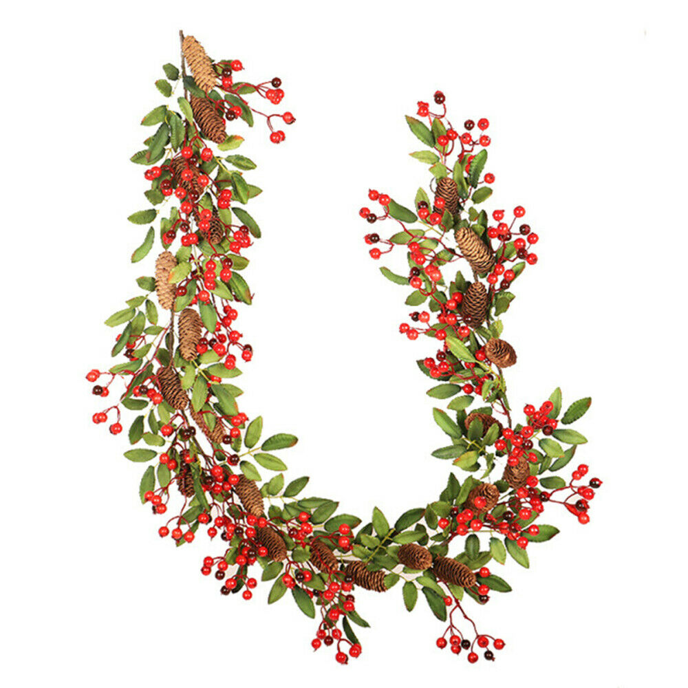 Christmas Fireplace Garland Artificial Wreath Decoration Xmas Door Wreath 1.8M