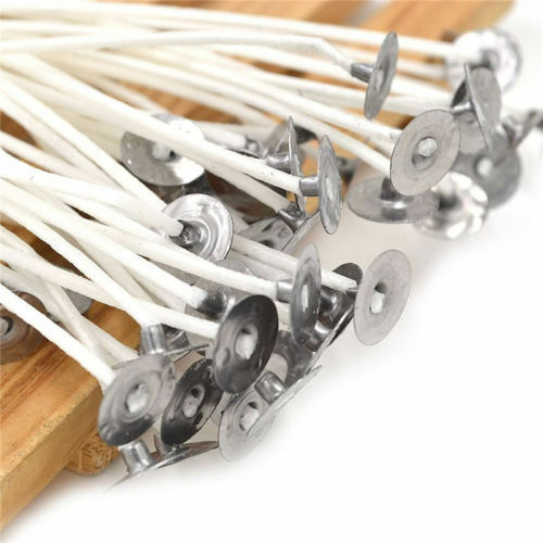 50PCS  8 Inch Candle Wicks Pre-Waxed Wick For Cotton Core Candles DIY Making 20c