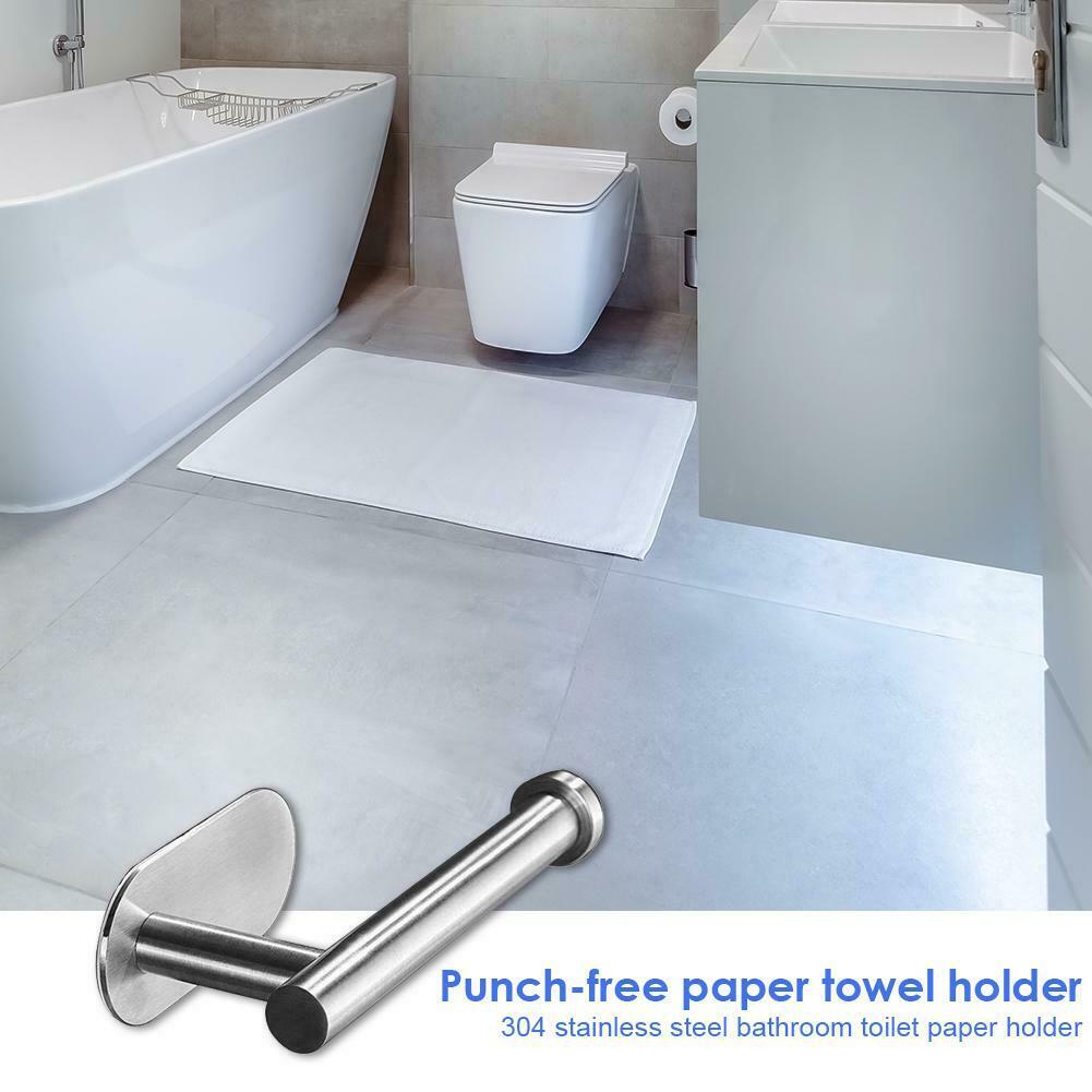 Toilet Paper Holder without Drilling 304 Stainless Steel Tissue Roll Rack  @