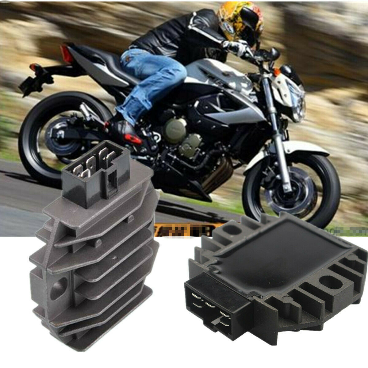 DC12V Motorbike Rectifier with Heat Sink Fins for Yamaha Majesty 250 YP250 95-01