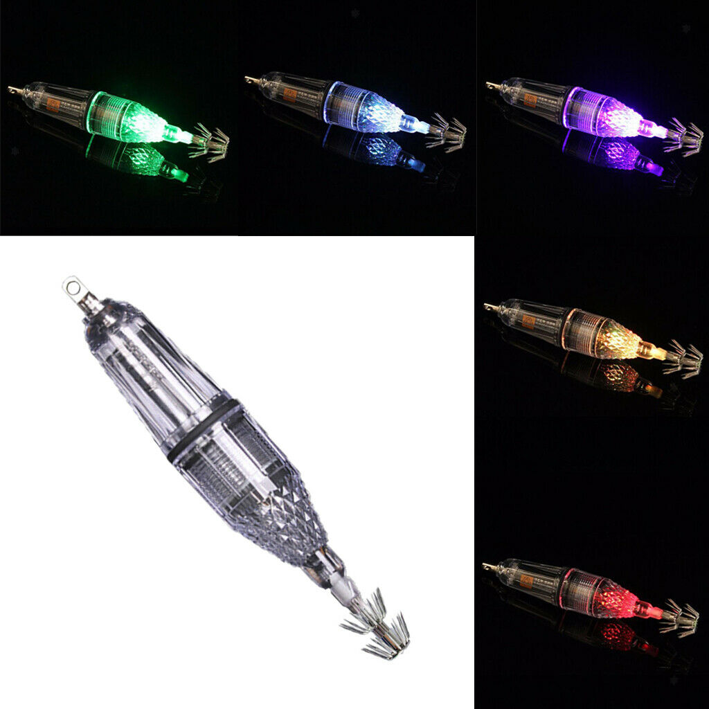 2X Luminous Octopus Squid Jig Hook 12cm Saltwater Fishing Lure Bait Red