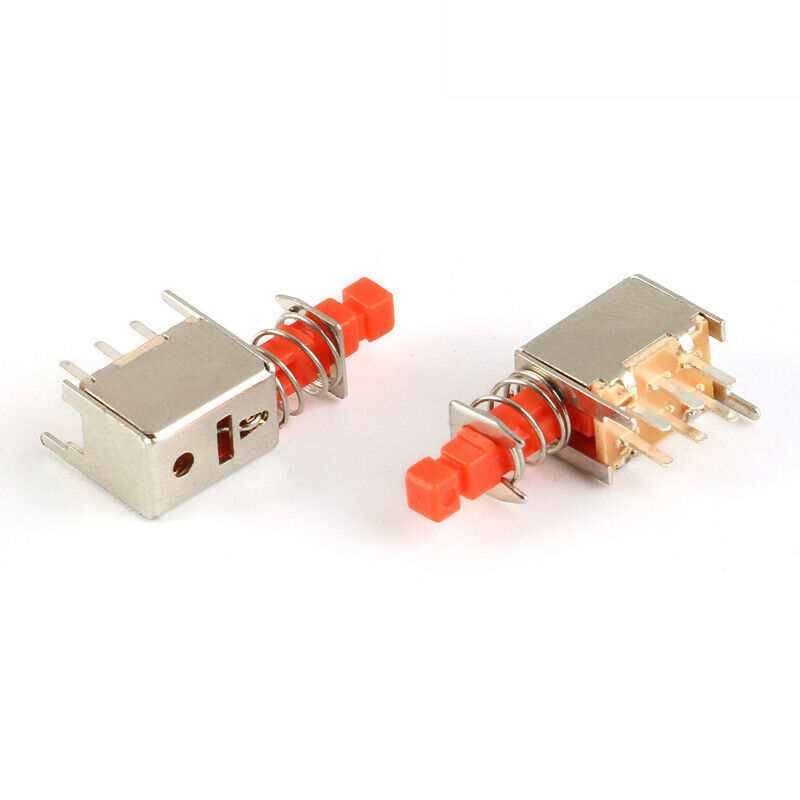 5pcs A03 straight key switch PS-22F02 6-pin self-locking switch Piano key switch