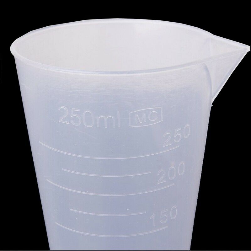250ml Kitchen Laboratory Plastic Measurement Beaker Measu Cup I4C8