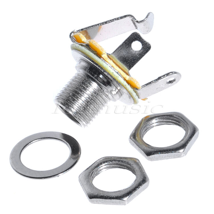 2pcs Mono 1/4'( 6.35mm) GUITAR JACK SOCKET Output Jack Brand New