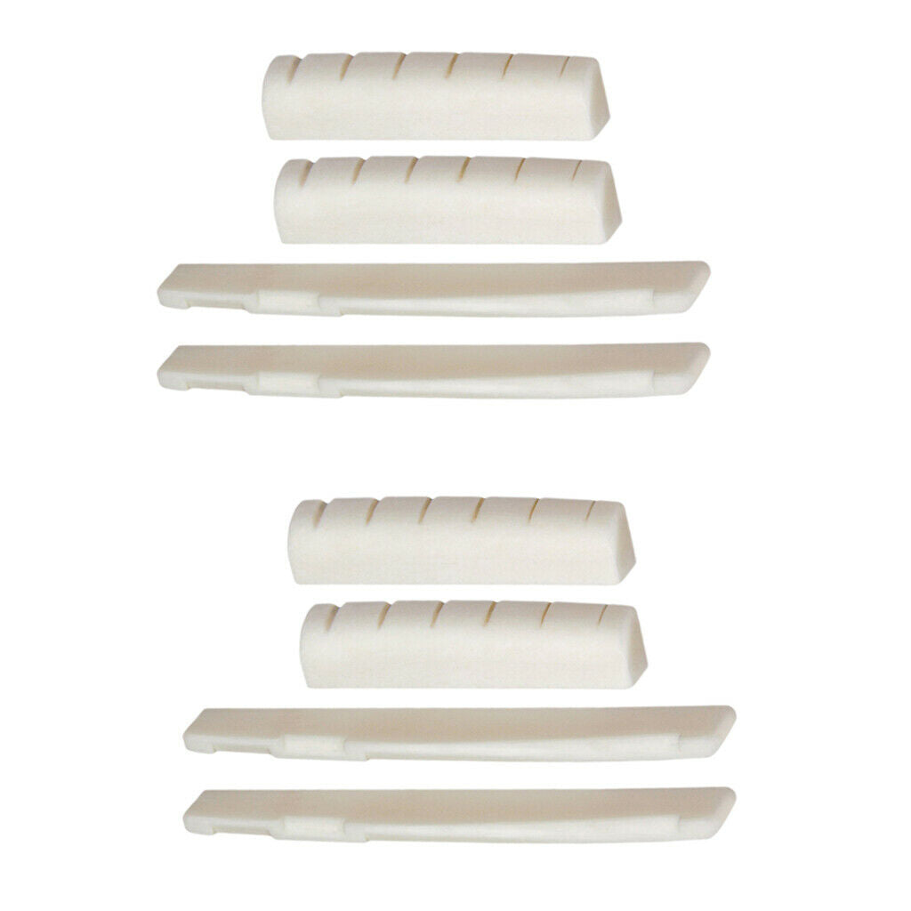 4 Sets of Split Bone Saddles 6 String Guitar Nuts