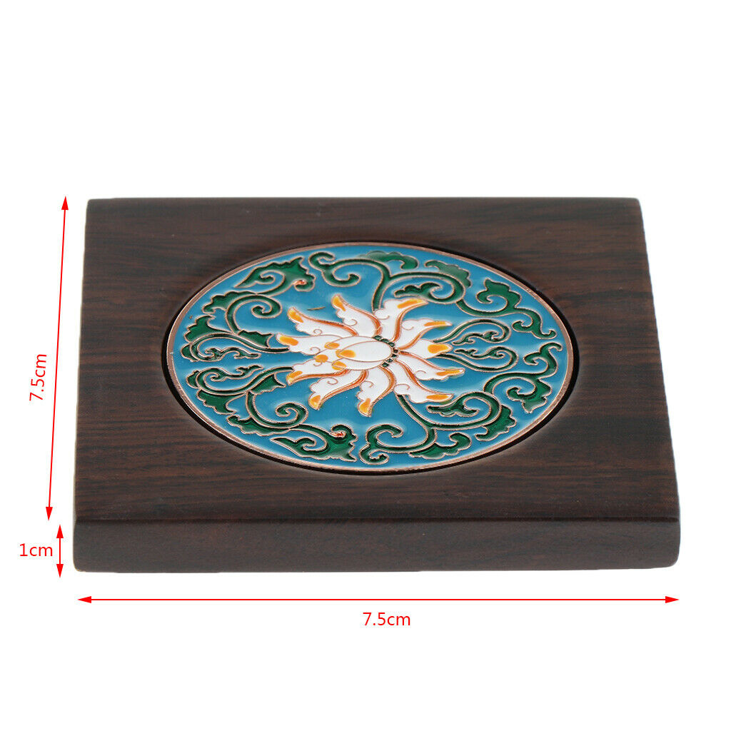 2 Pieces Wood Coaster Saucer Wood Drinks Coffee Cup Mat Pad Tea Cup Placemat