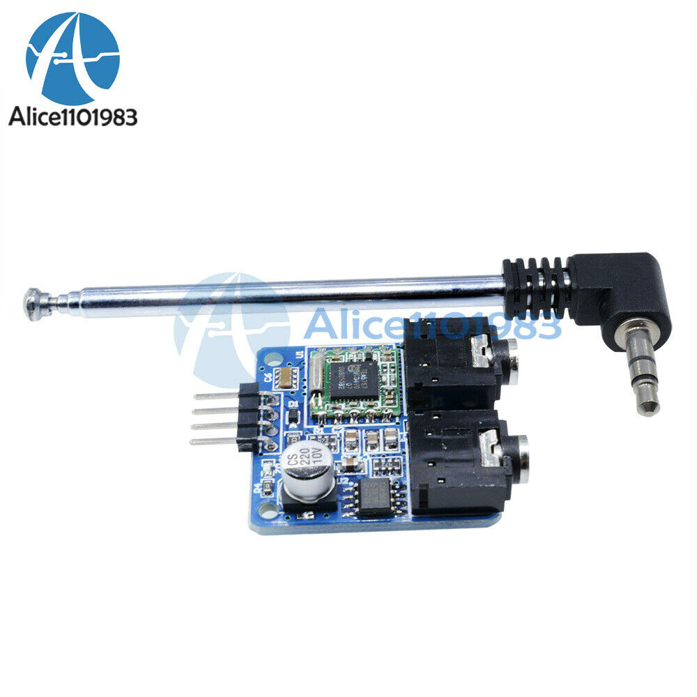 2PCS TEA5767 76-108MHZ FM Stereo Radio Module +Cable Antenna for Arduino