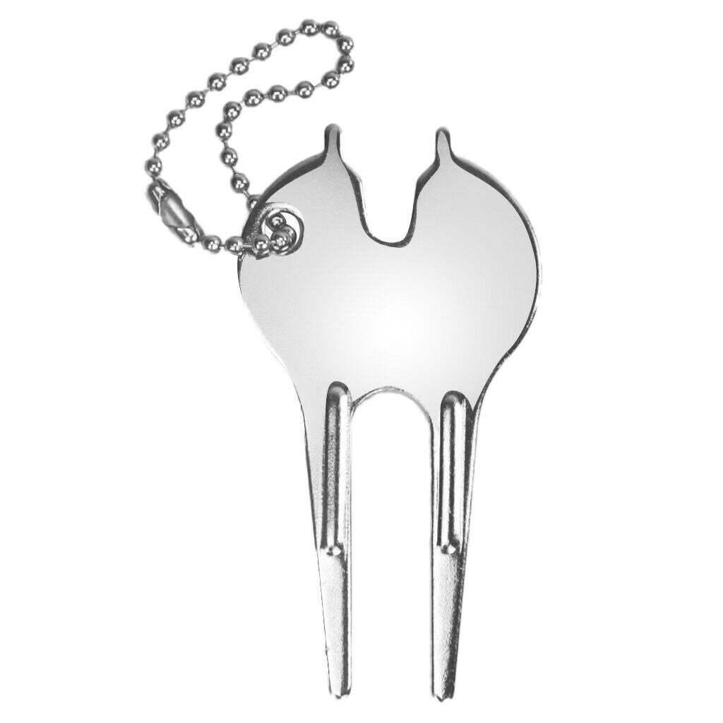 Portable pitch fork golf pitch fork divot tool for course maintenance