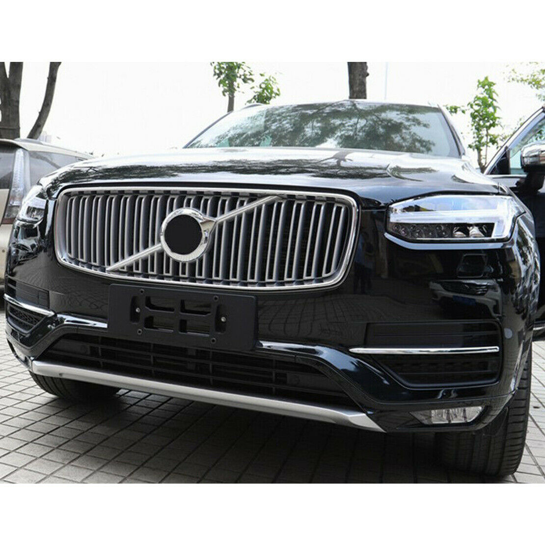 2pcs Chrome Fog Lamp Fog Light  Cover Trim Strip fit for Volvo XC90 2015-2019