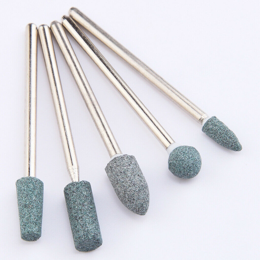 5 Pcs Quartz Nail Drill Bits Gel Remove Polish Tool Pedicure Manicure Rotary