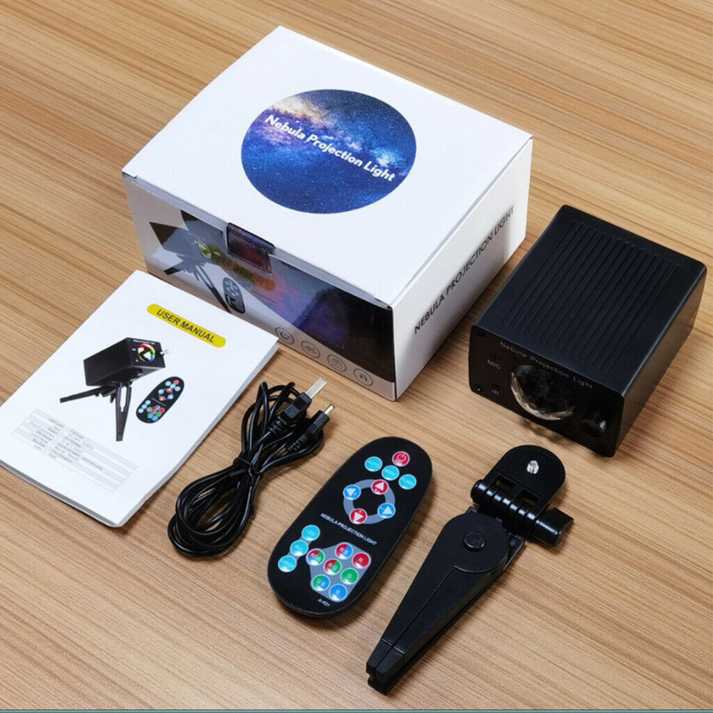 8 Color USB Rotational Galaxy Light Projector Remote Control 4 Dynamic LED Light