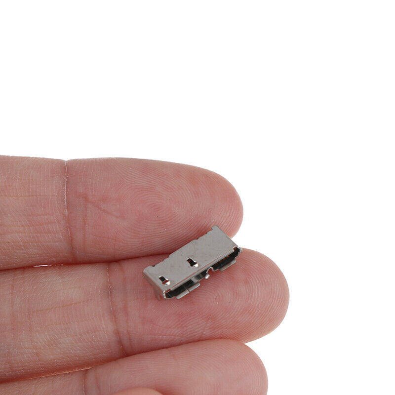 2x Micro USB Connector 3.0 Female Socket 5pin Mobile Hard Drive Data Interfa Qx