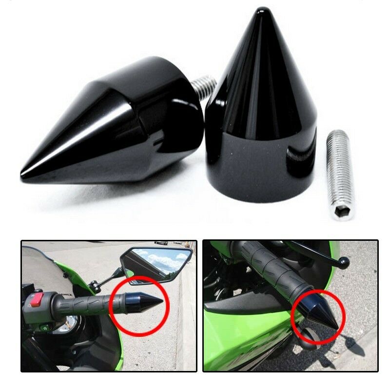Spike Bar End Fit For Kawasaki ZX 750 900 650R 7R 9R Z1000 10R ZX11 ZZR1200 ZX14