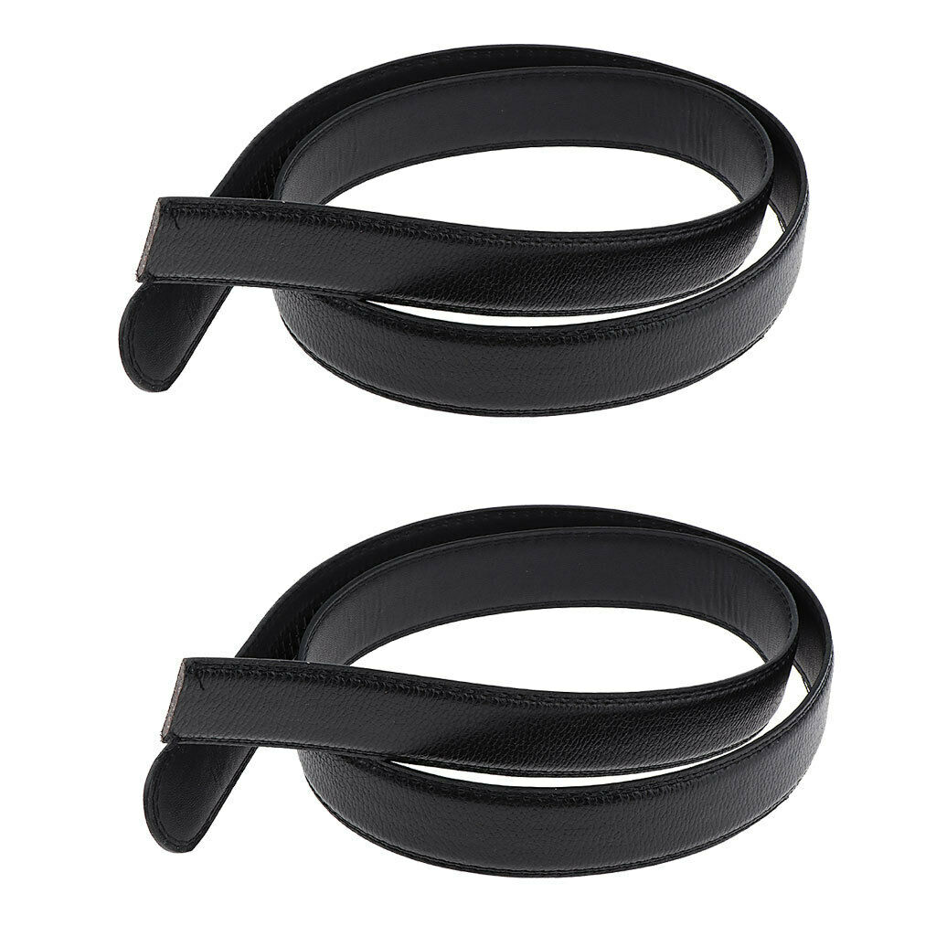 2 Pack Mens Automatic Dress Belt Strap Waistband Without Buckle Belt Replacement