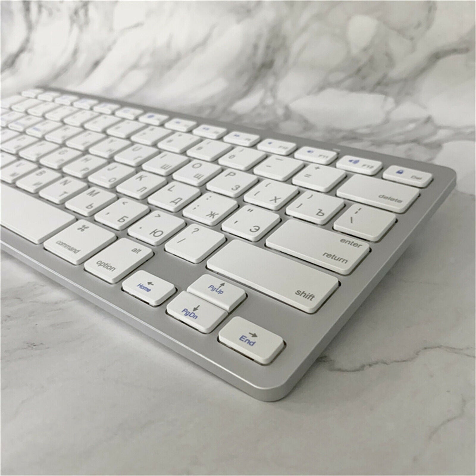 1x 78 Keys Wireless Bluetooth Keyboard Russian for Desktop Laptop Smartphone