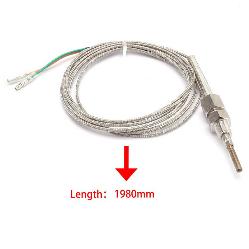 Exhaust Gas Temperature Sensor Cable Auto Temp Gauge Probe Sensors 1/8NPT Thread