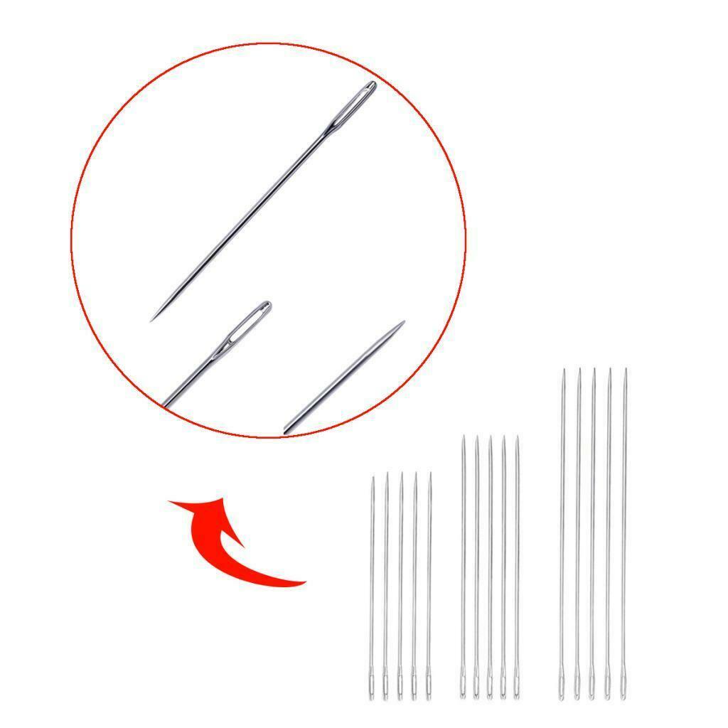 20Pcs 89/100/150/175mm Long Needles Large Big Eye  For Sewing Quilting