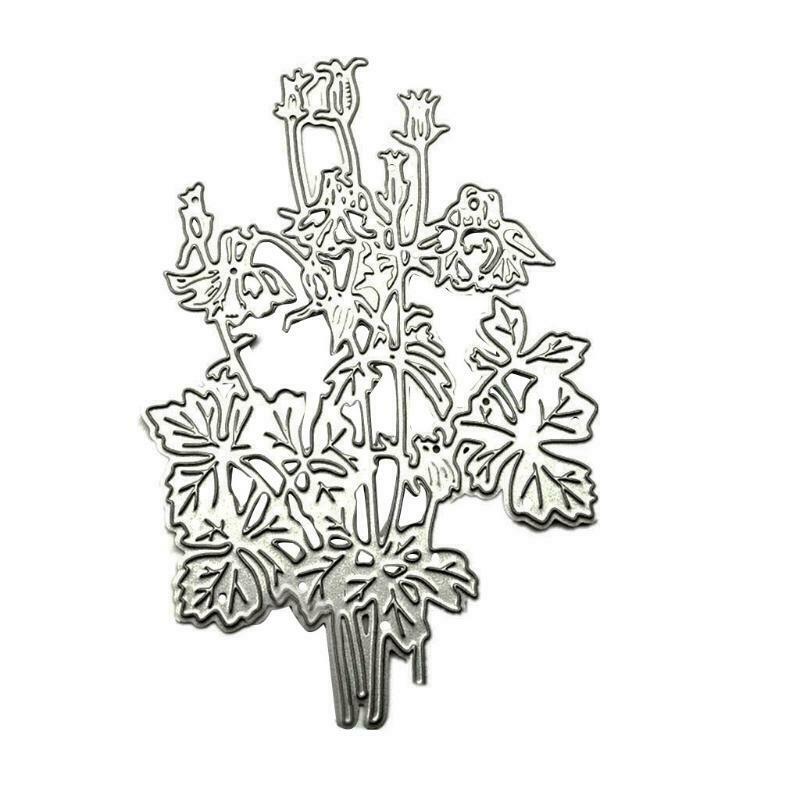 Flower with Leaves Carbon Steel Cutting Dies DIY Scrapbooking Photo Album Cards