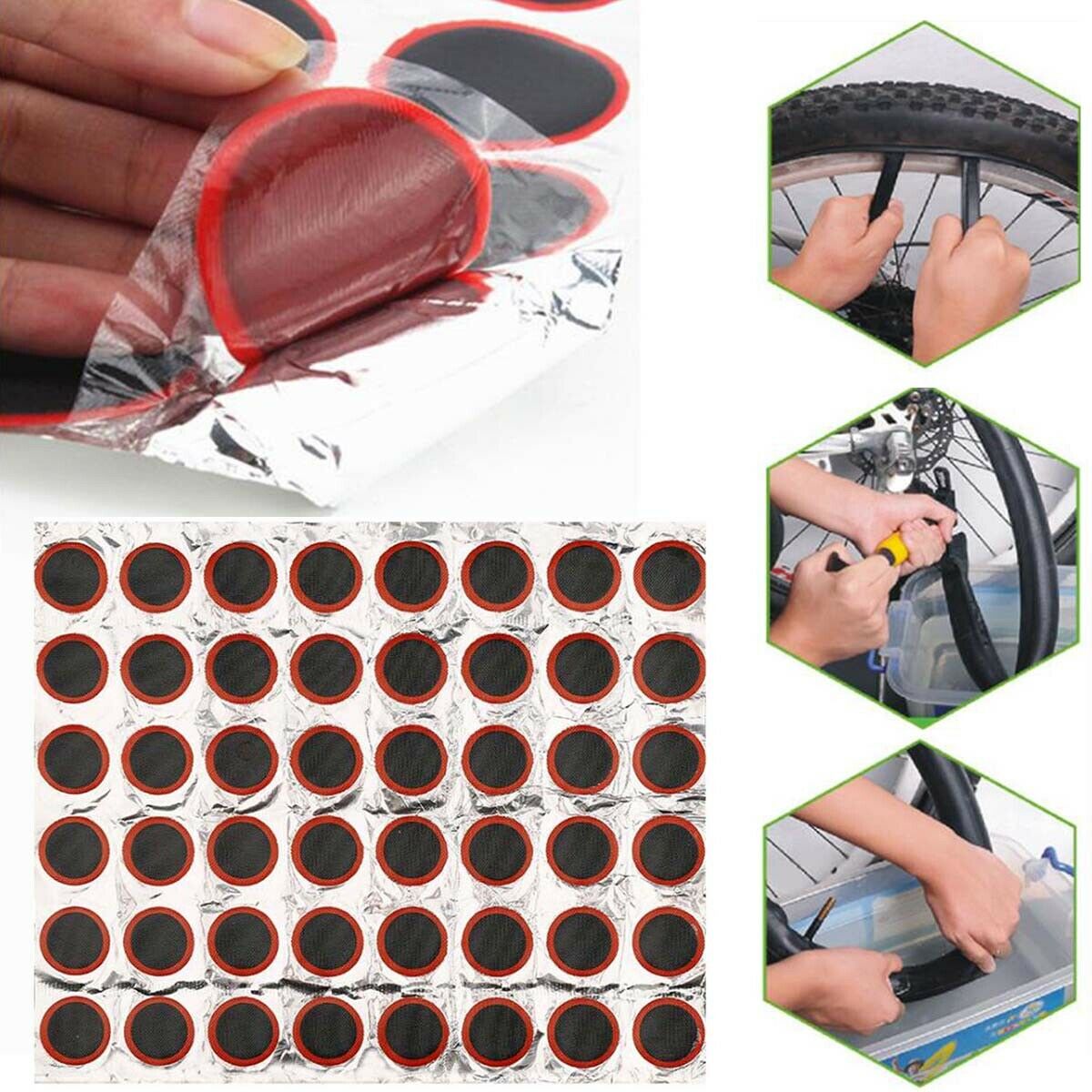 48pcs Rubber Patches Bicycle Motor Puncture Tube Inner Tire Tyre Bike Kit Repair