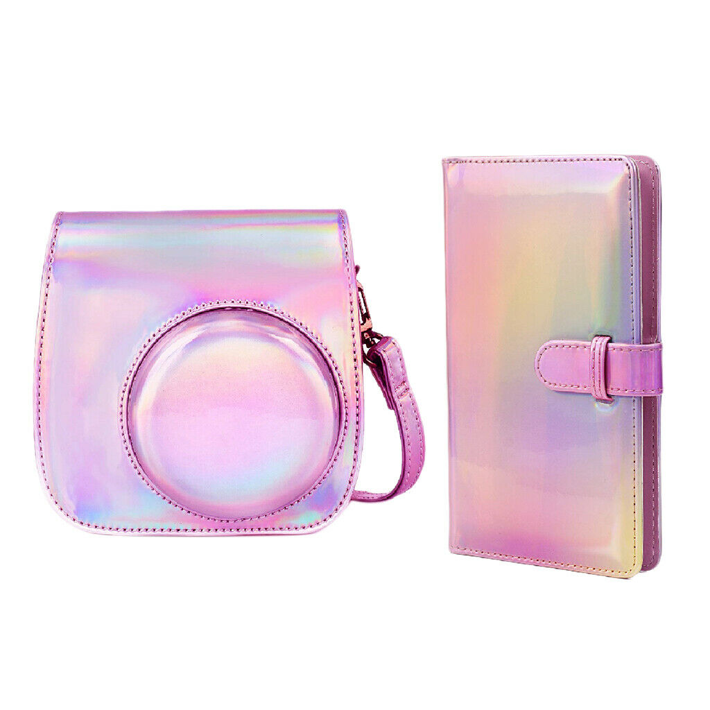 2Set Camera Bags Film Camera Cover for Fuji Instax Mini 9 8 Camera & Straps