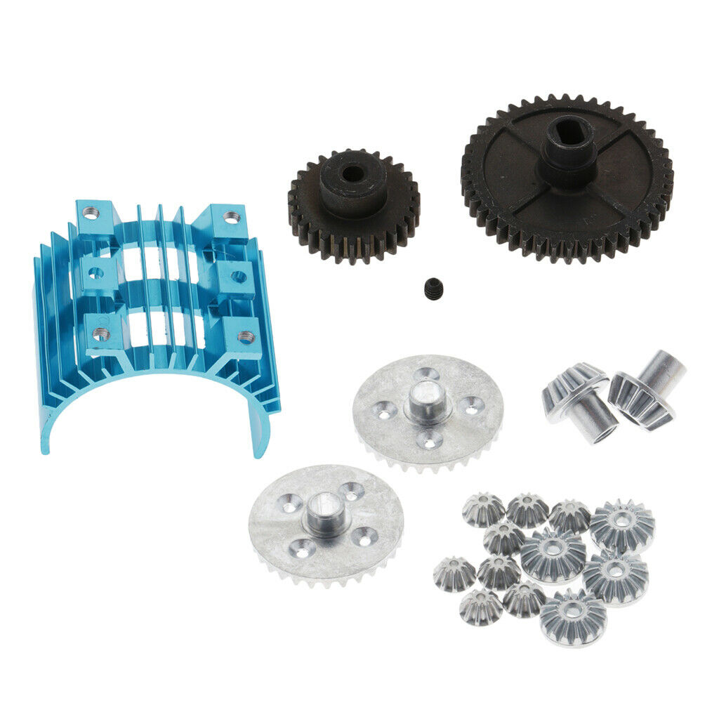 RC Motor Heatsink & Diff Gears for WLtoys 144001 RC Car Buggy Accessories